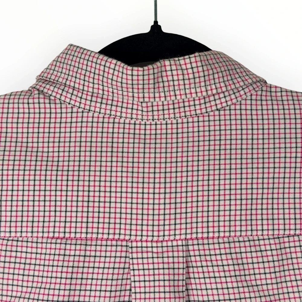 Ralph Lauren Button Down Boys XL 18-20 Pink Plaid Cotton Signature‎ Pony Shirt